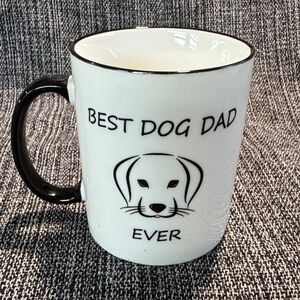 Best Dog Dad Ever Porcelain Mug - Black and White